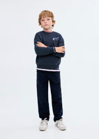 Sweat Caution Bleu Marine - Garçon