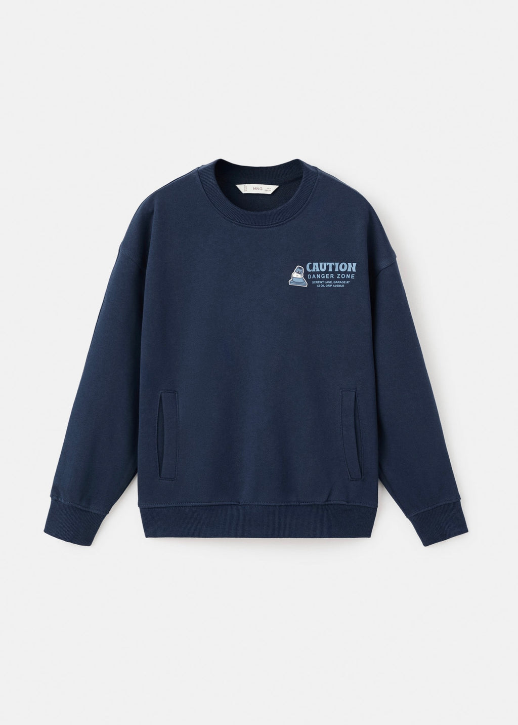 Sweat Caution Bleu Marine - Garçon