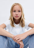 T-Shirt Celeste Bleu Ciel - Fille