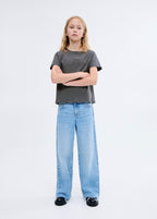 T-Shirt Diego Gris Anthracite - Fille