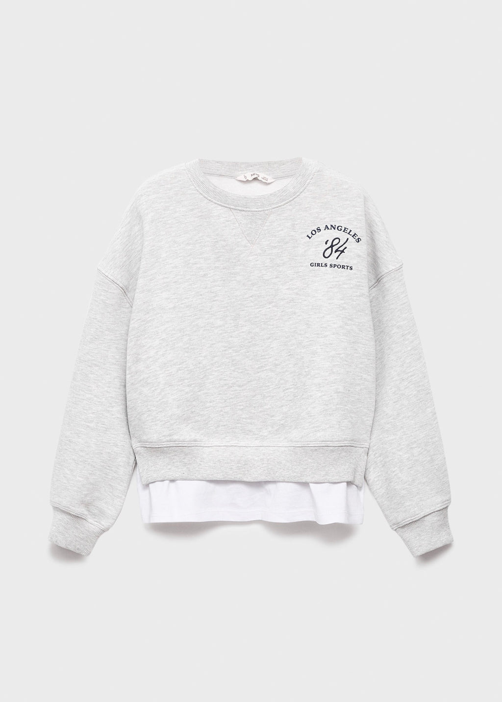 Sweat Sports Gris Clair Chiné - Fille