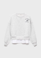 Sweat Sports Gris Clair Chiné - Fille