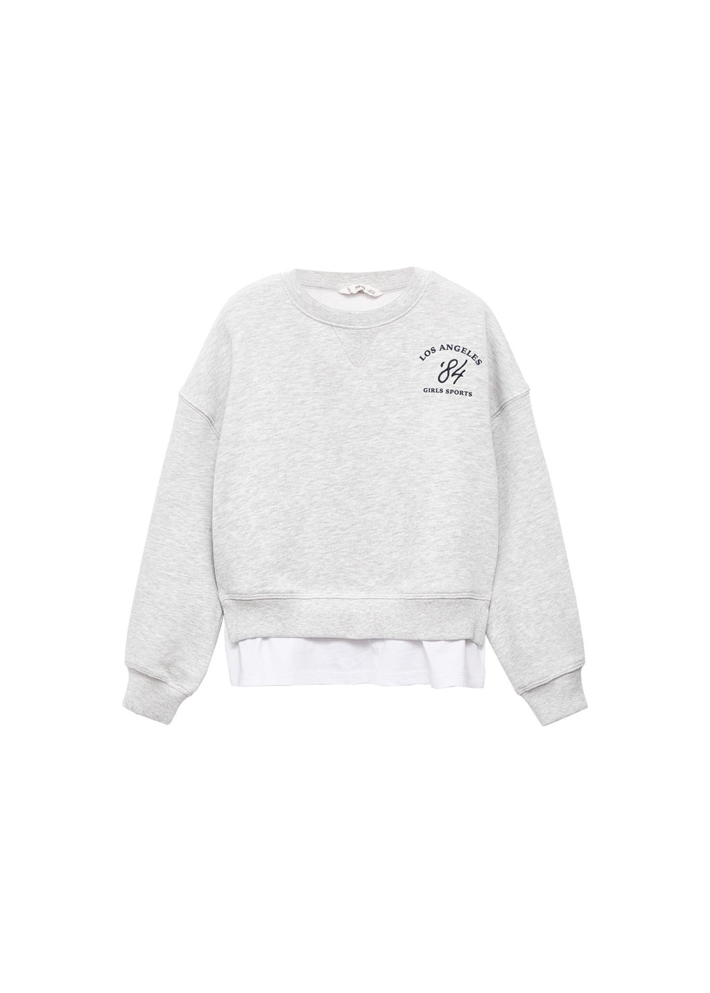 Sweat Sports Gris Clair Chiné - Fille