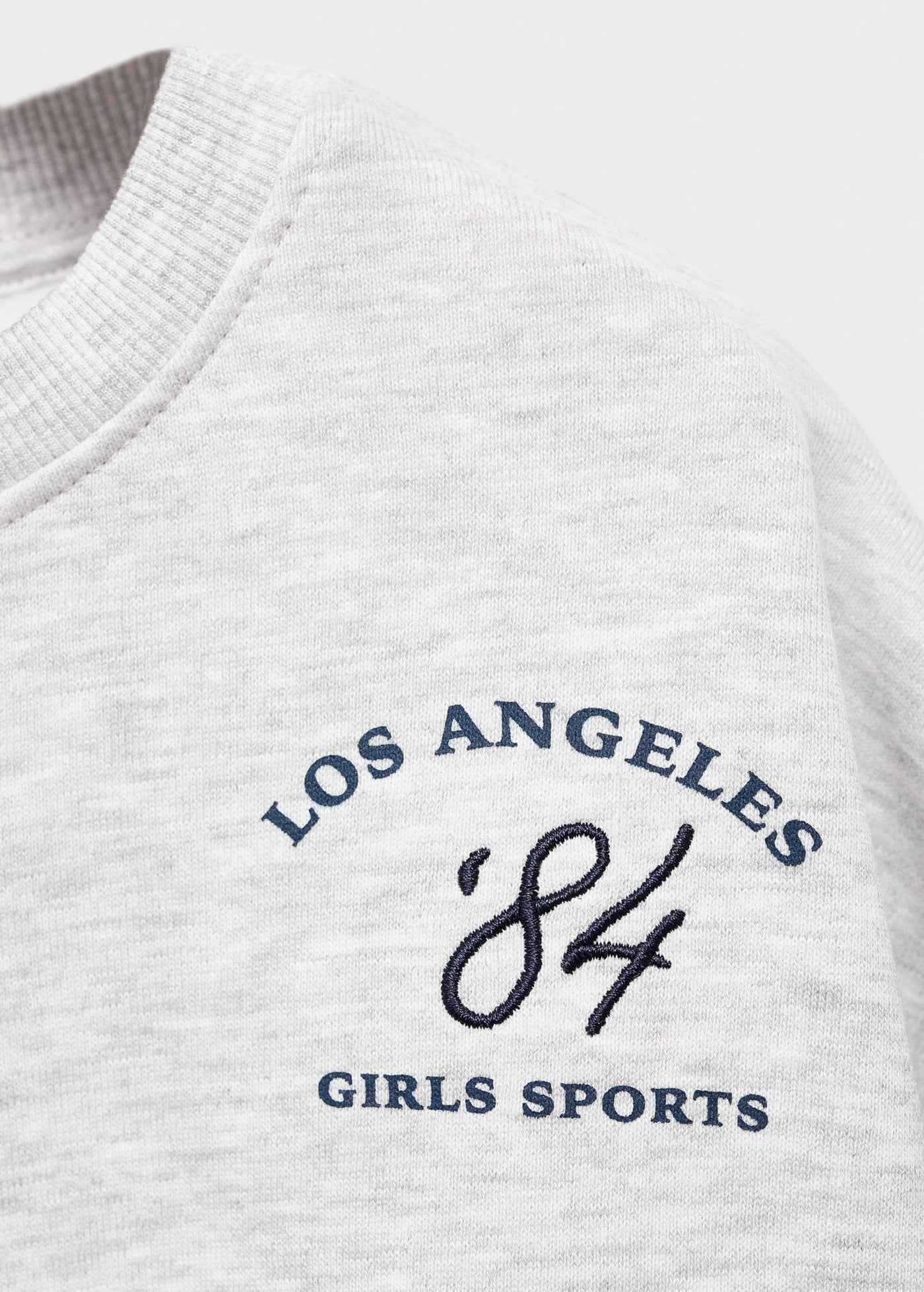 Sweat Sports Gris Clair Chiné - Fille