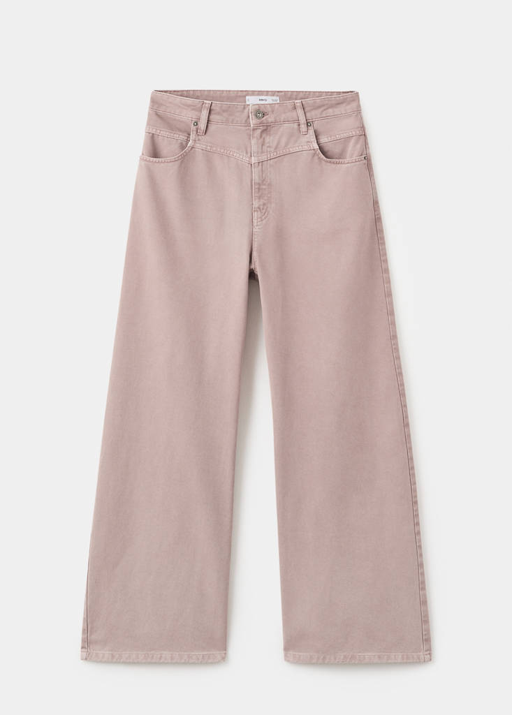 Jeans Wide Leg Loose Tiro Medio