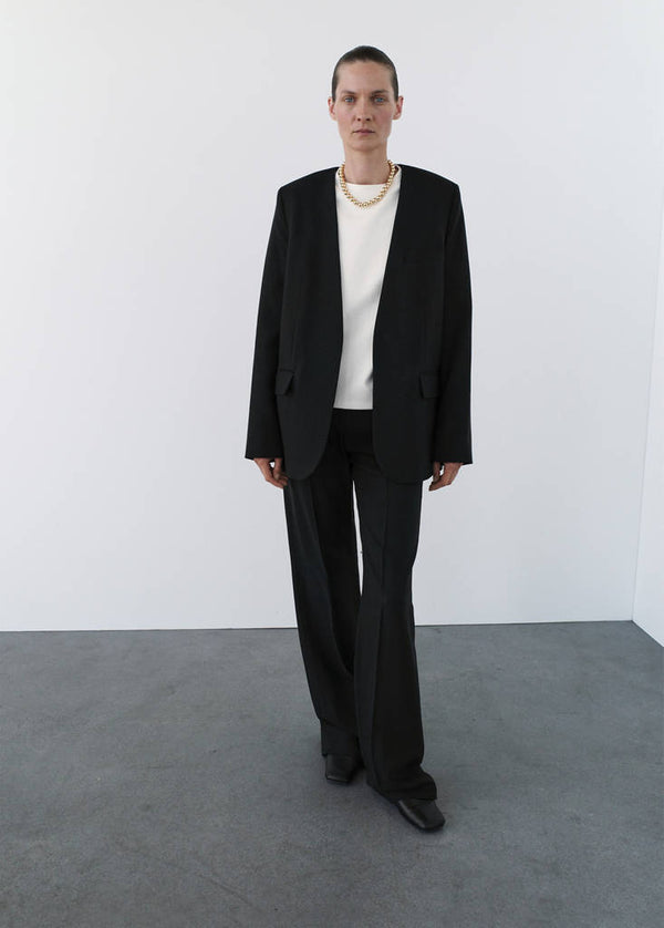 Blazer De Traje Sin Solapas
