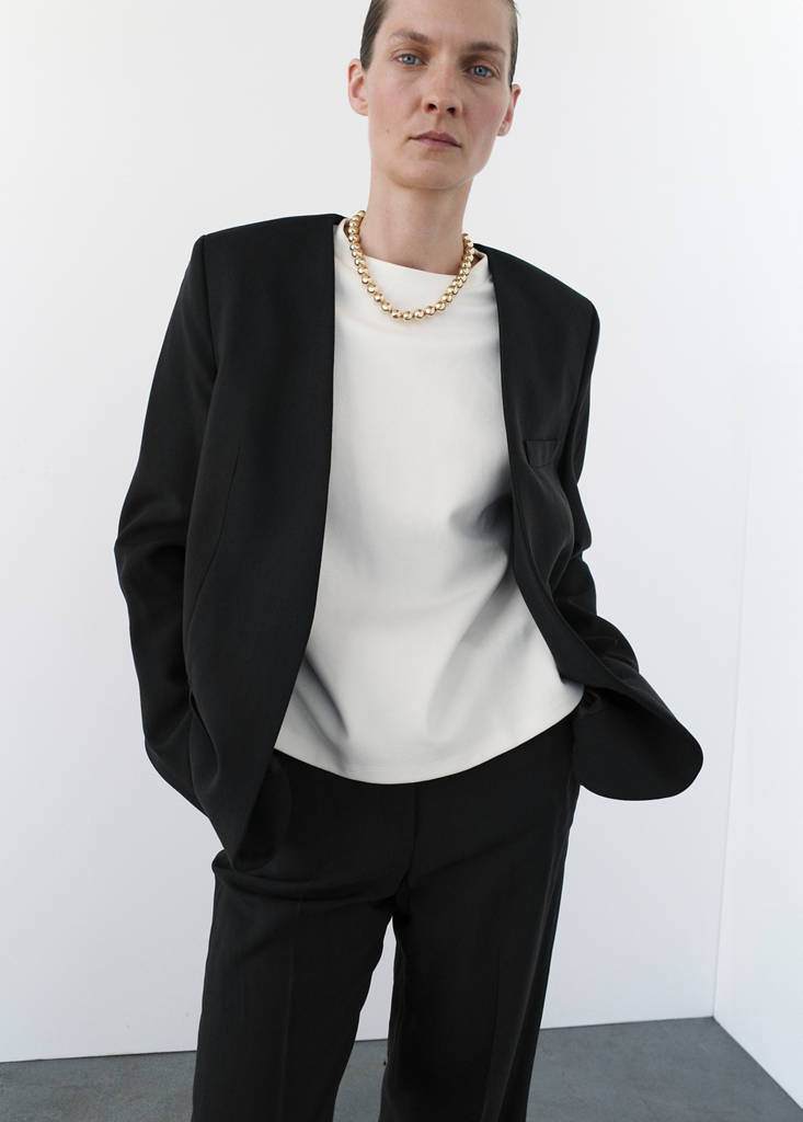 Blazer Costume Sans Revers