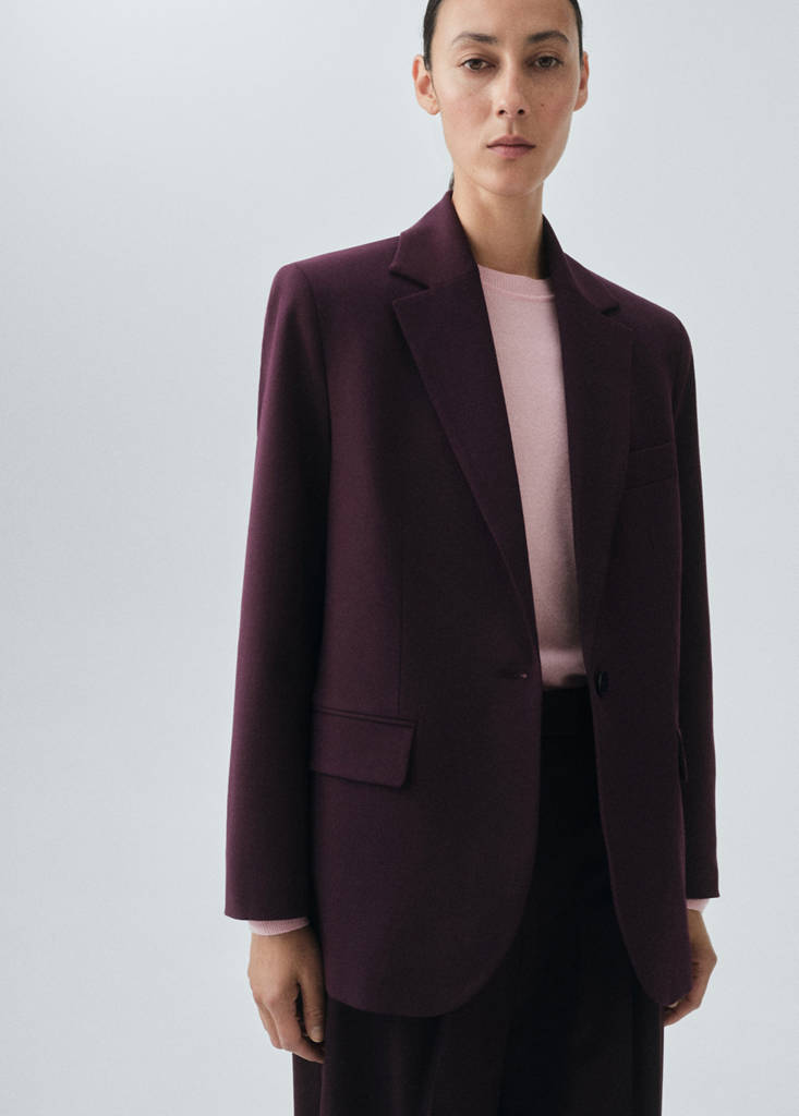 Blazer da completo in misto lana