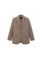 Blazer Recto Con Bolsillos Con Solapa