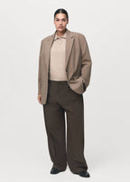 Blazer Recto Con Bolsillos Con Solapa