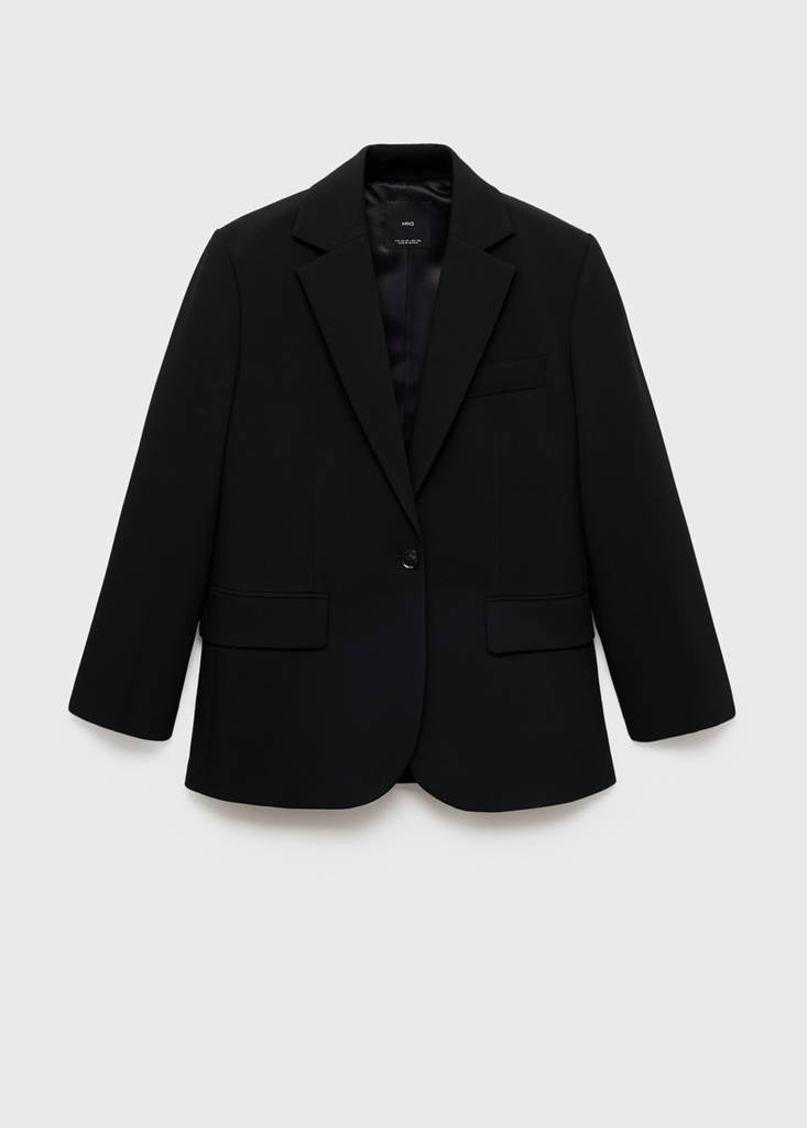 Blazer Dritto con Tasche a Patta