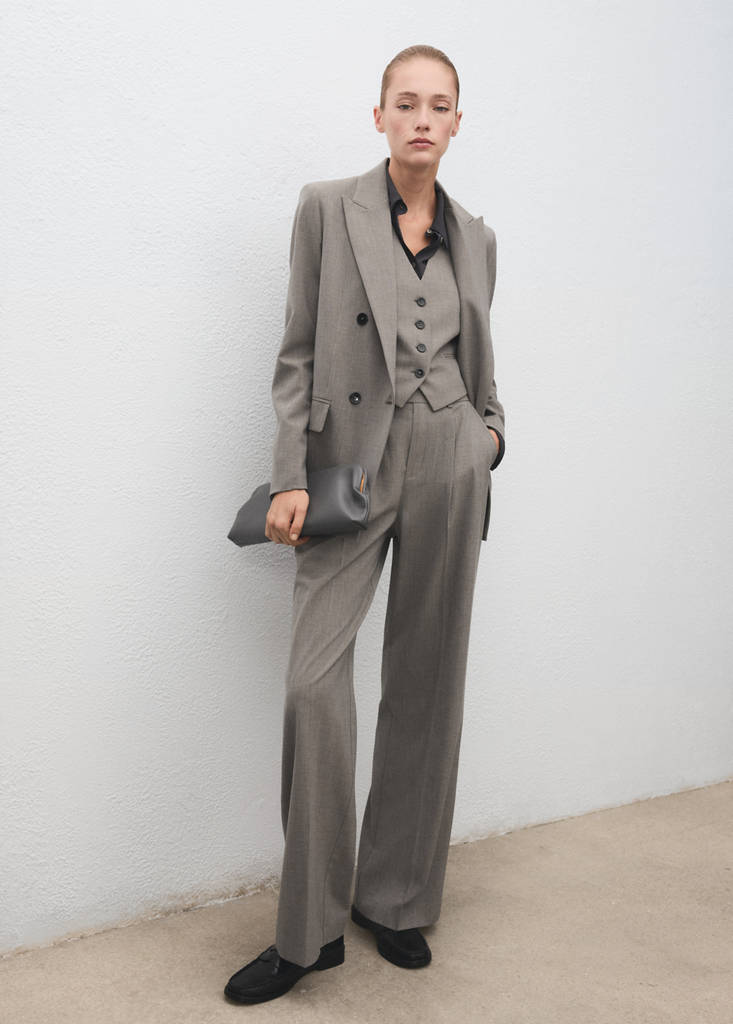 Chaleco De Traje Mezcla De Lana