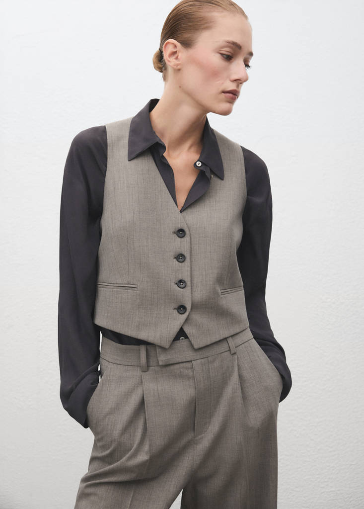 Chaleco De Traje Mezcla De Lana