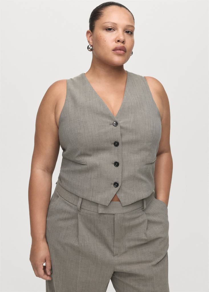 Chaleco De Traje Mezcla De Lana