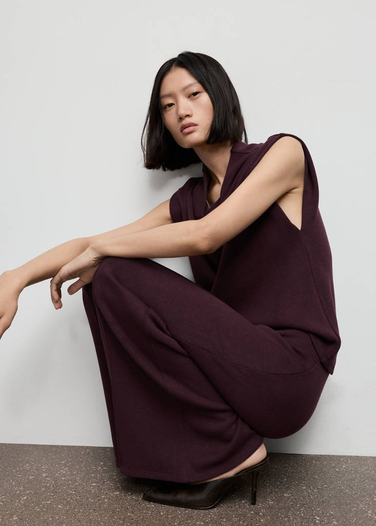 Pantaloni Dritti con Cuciture
