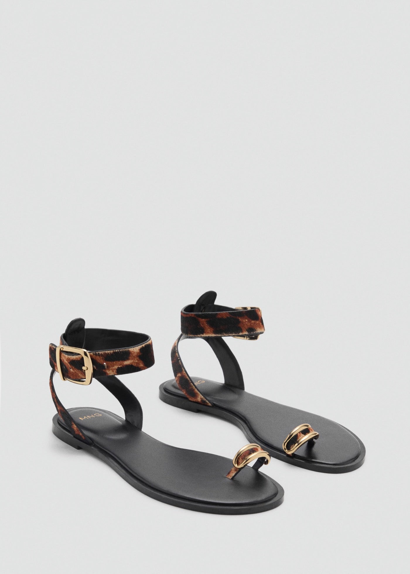 Sandale Cuir Imprimé Animal