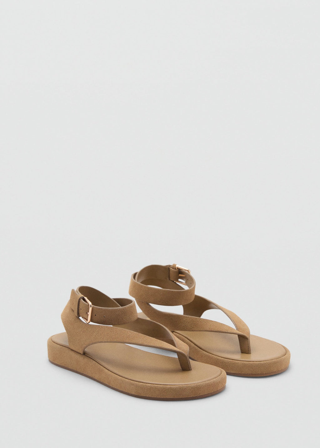 Suede Leather Buckle Sandals
