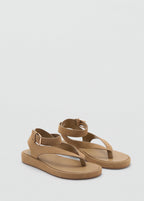 Suede Leather Buckle Sandals