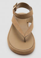 Suede Leather Buckle Sandals