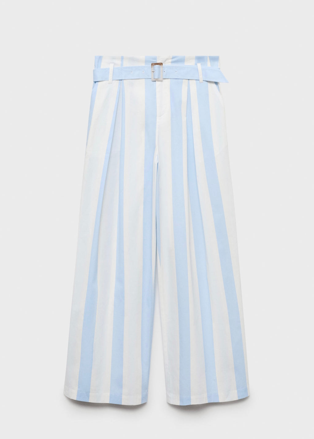 Pantalon Style Jupe-Culotte À Rayures Avec Ceinture