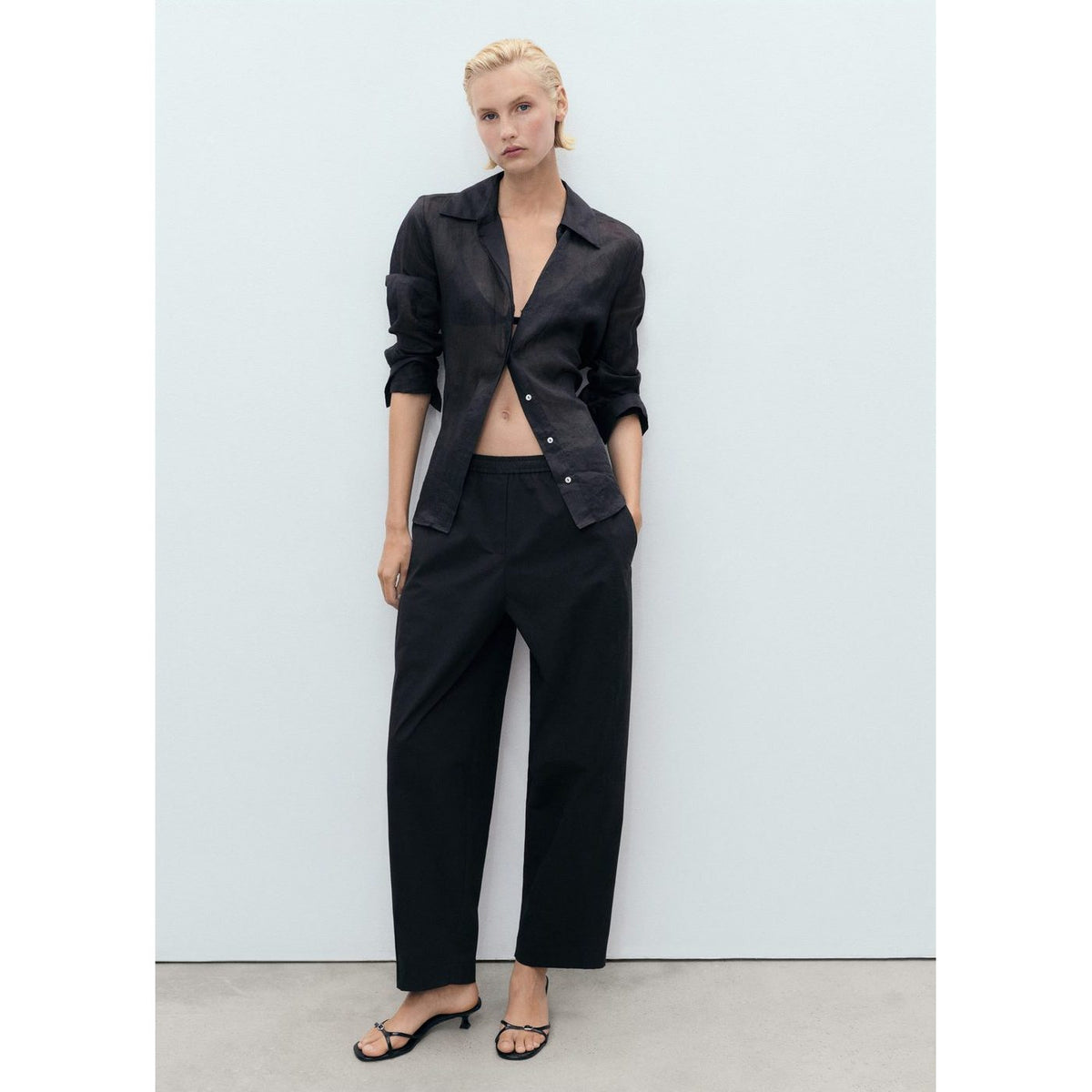 Pantalon Coton Taille Élastique
