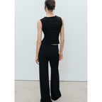 Top ajustado con tirantes anchos