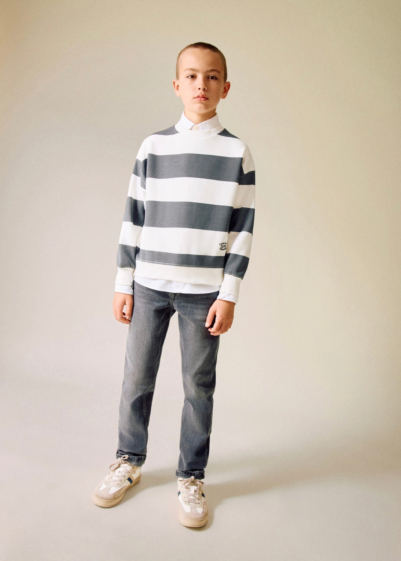 Jean Regular Gris Denim - Garçon