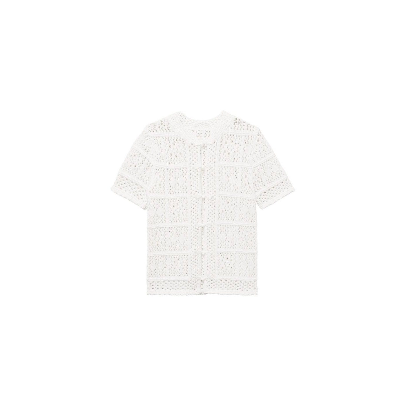 Short Sleeve Crochet Cardigan