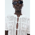 Short Sleeve Crochet Cardigan