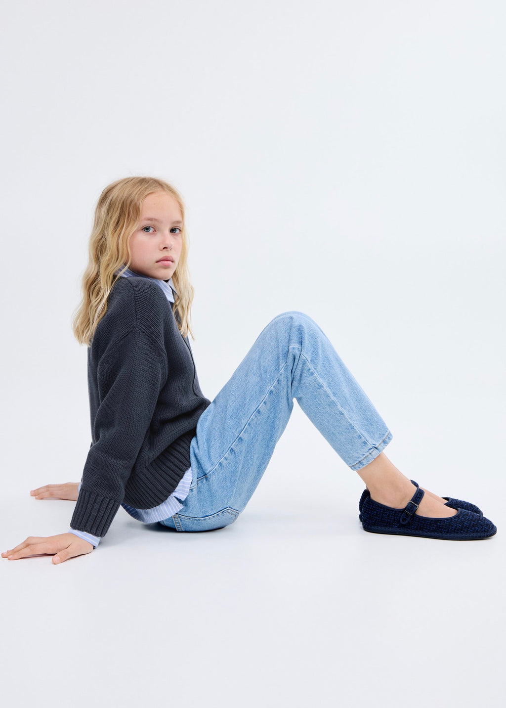 Siena Navy Blue Jumper - Girl