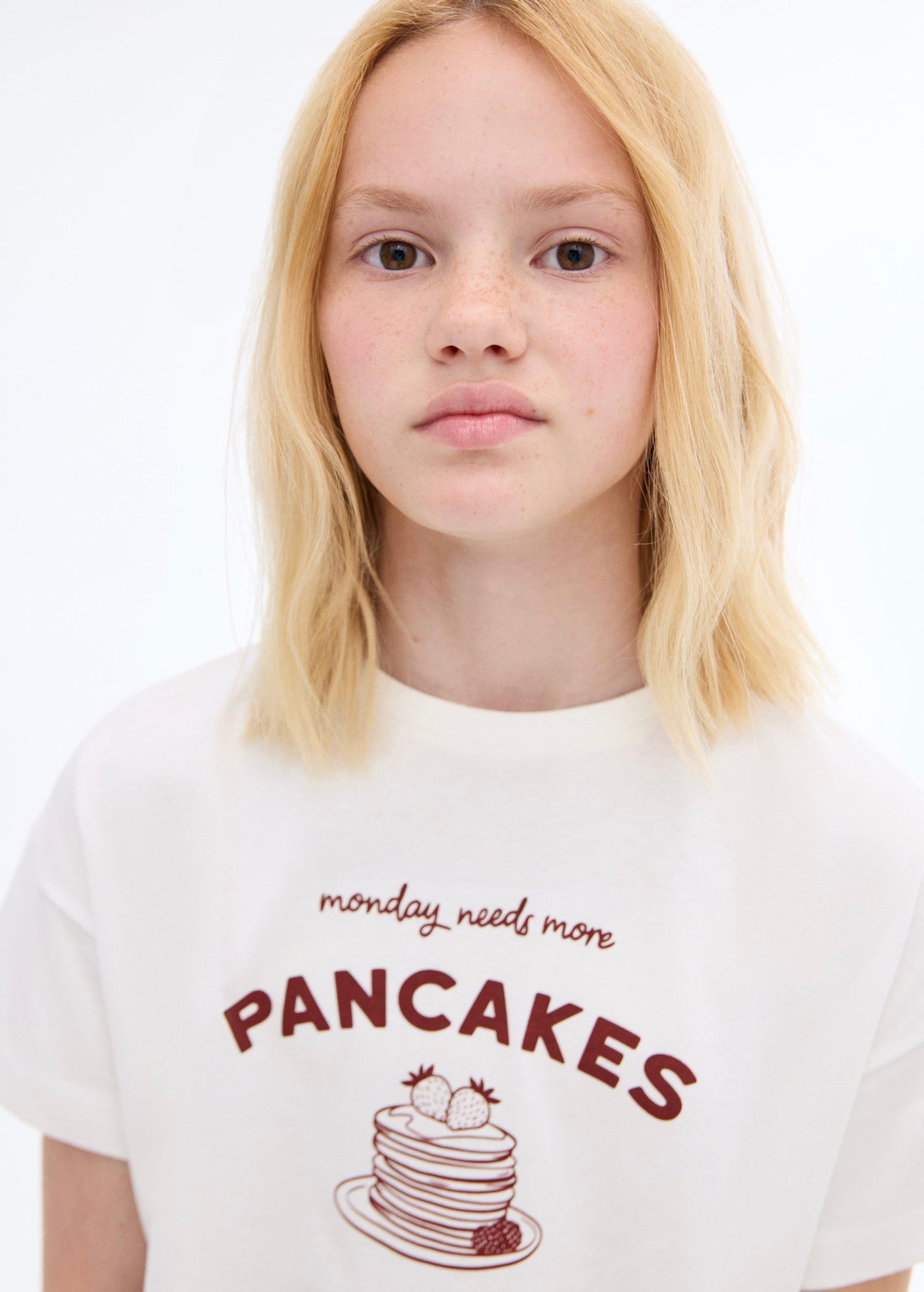 T-Shirt Week Blanc Cassé - Fille