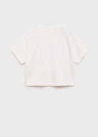 T-Shirt Week Blanc Cassé - Fille