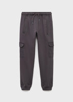 Anthracite Grey Cargo Trousers - Boy