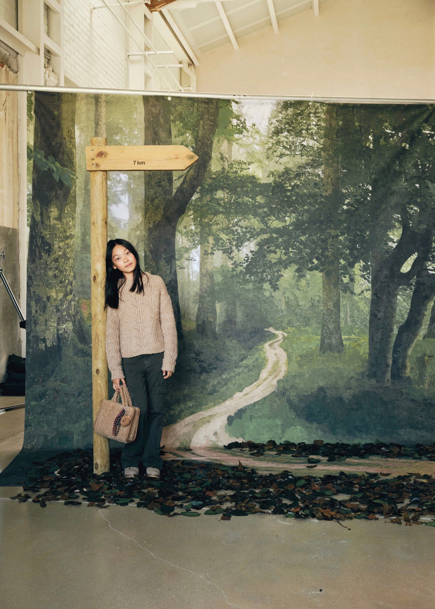 Cargo Forest Green Jeans - Girl
