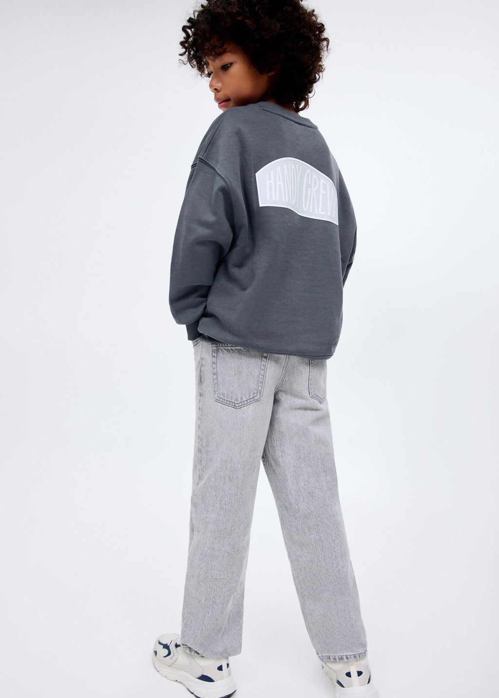 Sweat Crew Gris Foncé - Garçon
