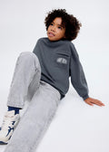 Sweat Crew Gris Foncé - Garçon