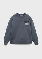 Sweat Crew Gris Foncé - Garçon