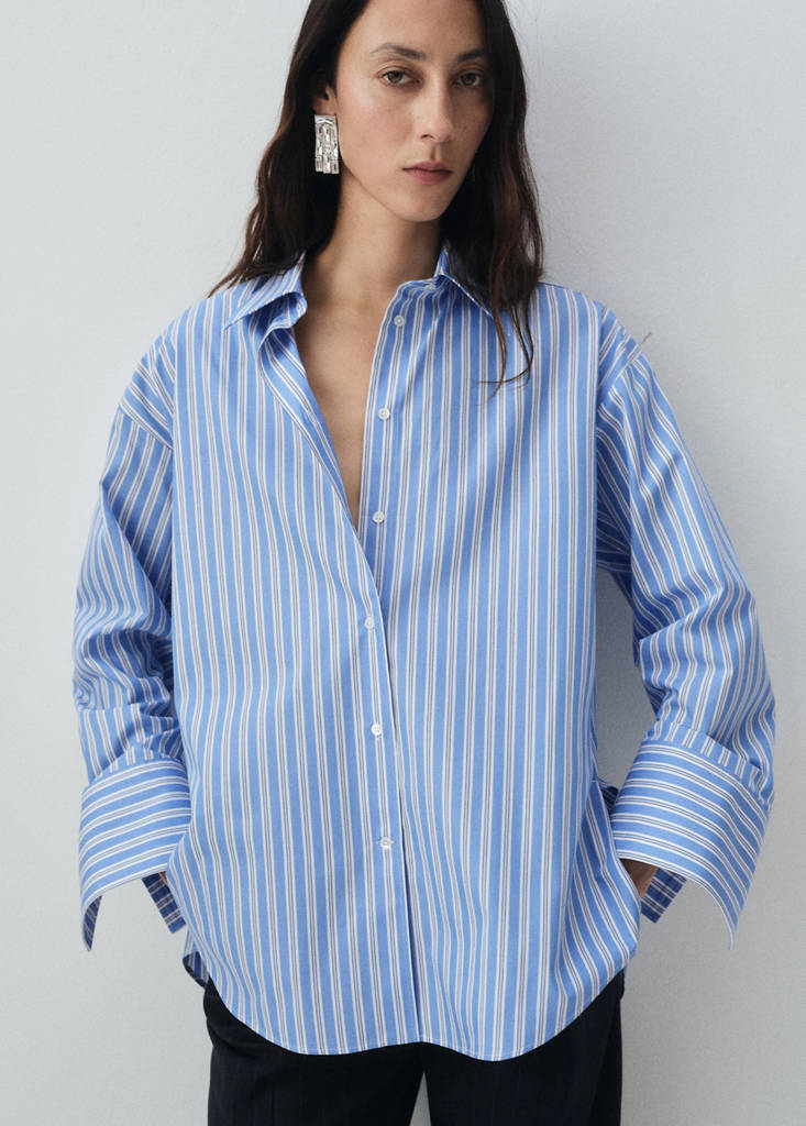 Camicia oversize in popeline