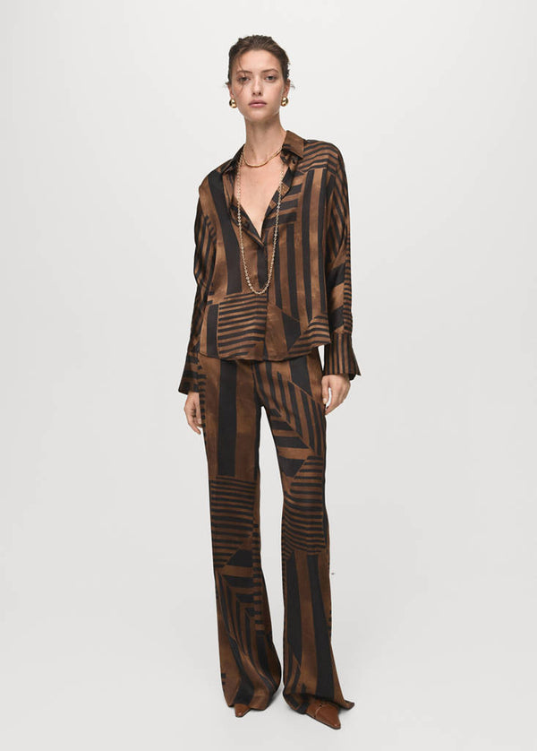 Satin Striped Shirt