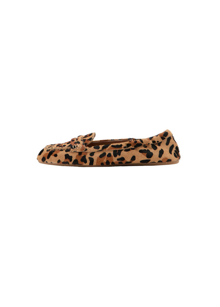 Mocasines De Piel Efecto Pelo Leopardo