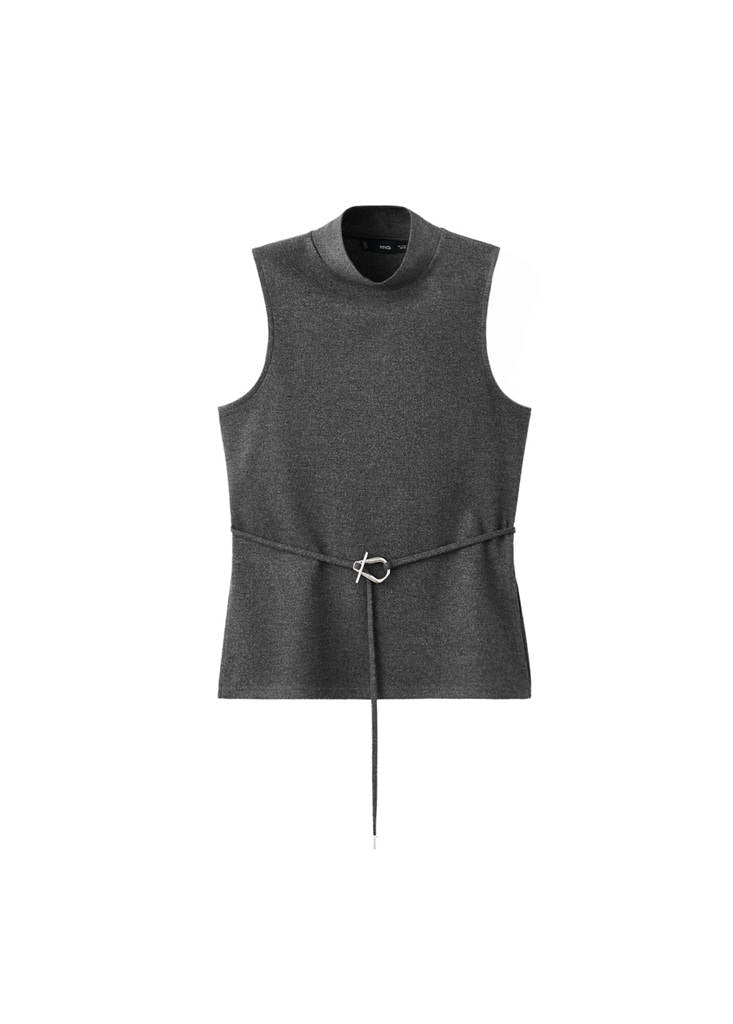 Top con Collo Alto e Cintura