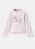 T-Shirt Bici Violet Clair/Pastel - Fille