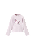 T-Shirt Bici Violet Clair/Pastel - Fille