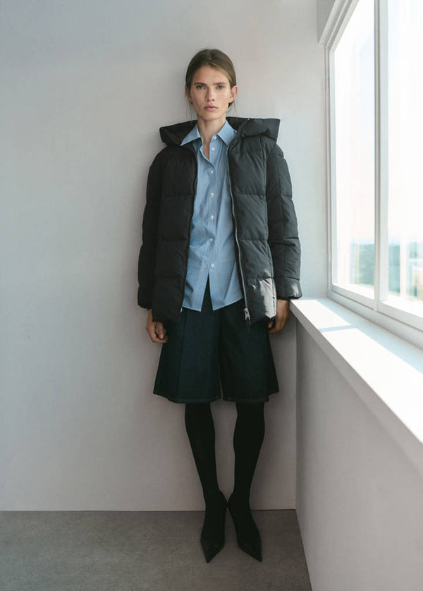 Gesteppter Anorak mit Kapuze