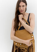 Sac En Daim Avec Franges Et Détails Cloutés