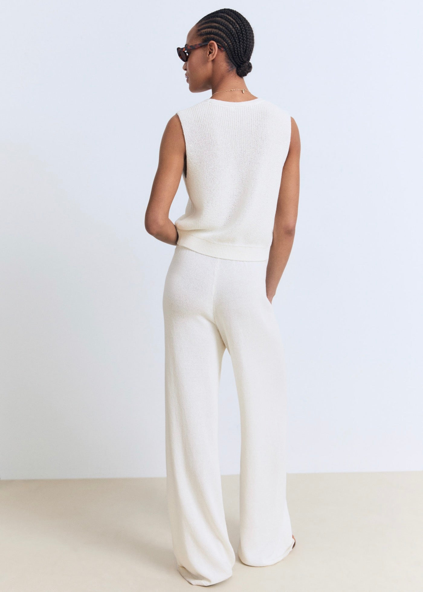 Pantalon Maille Ajourée