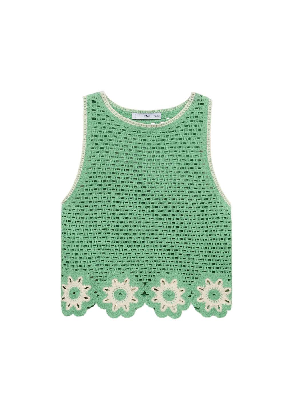 Top En Crochet Finitions À Fleurs