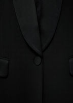 Blazer da completo con dettagli in raso