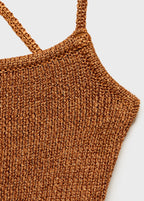 Top Maille Lurex Dos Croisé