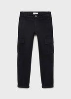 Pantalon Cargo Noir - Garçon